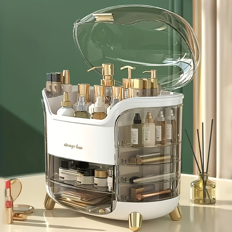 Organizer Multilivello per Cosmetici e Gioielli con Coperchio Trasparente