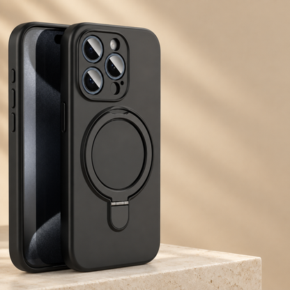 Cover magnetica in silicone con supporto per iPhone