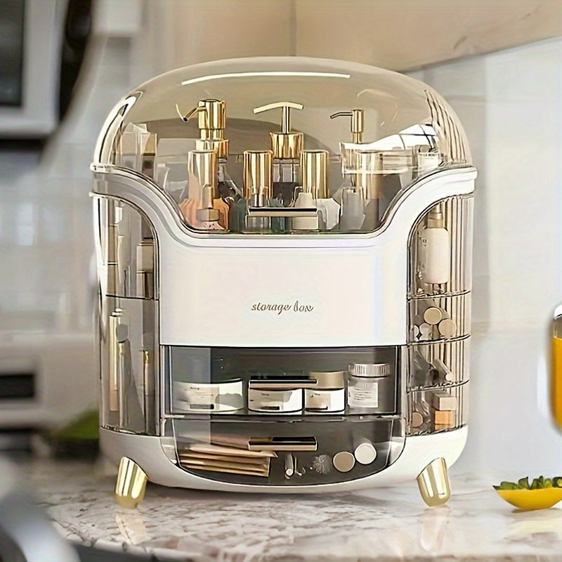 Organizer Multilivello per Cosmetici e Gioielli con Coperchio Trasparente