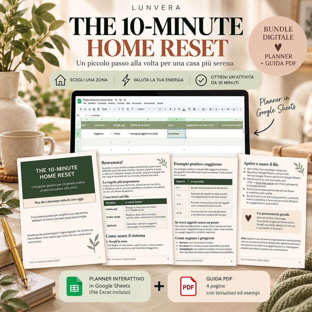 The 10-Minute Home Reset | Interactive Home Organization Planner