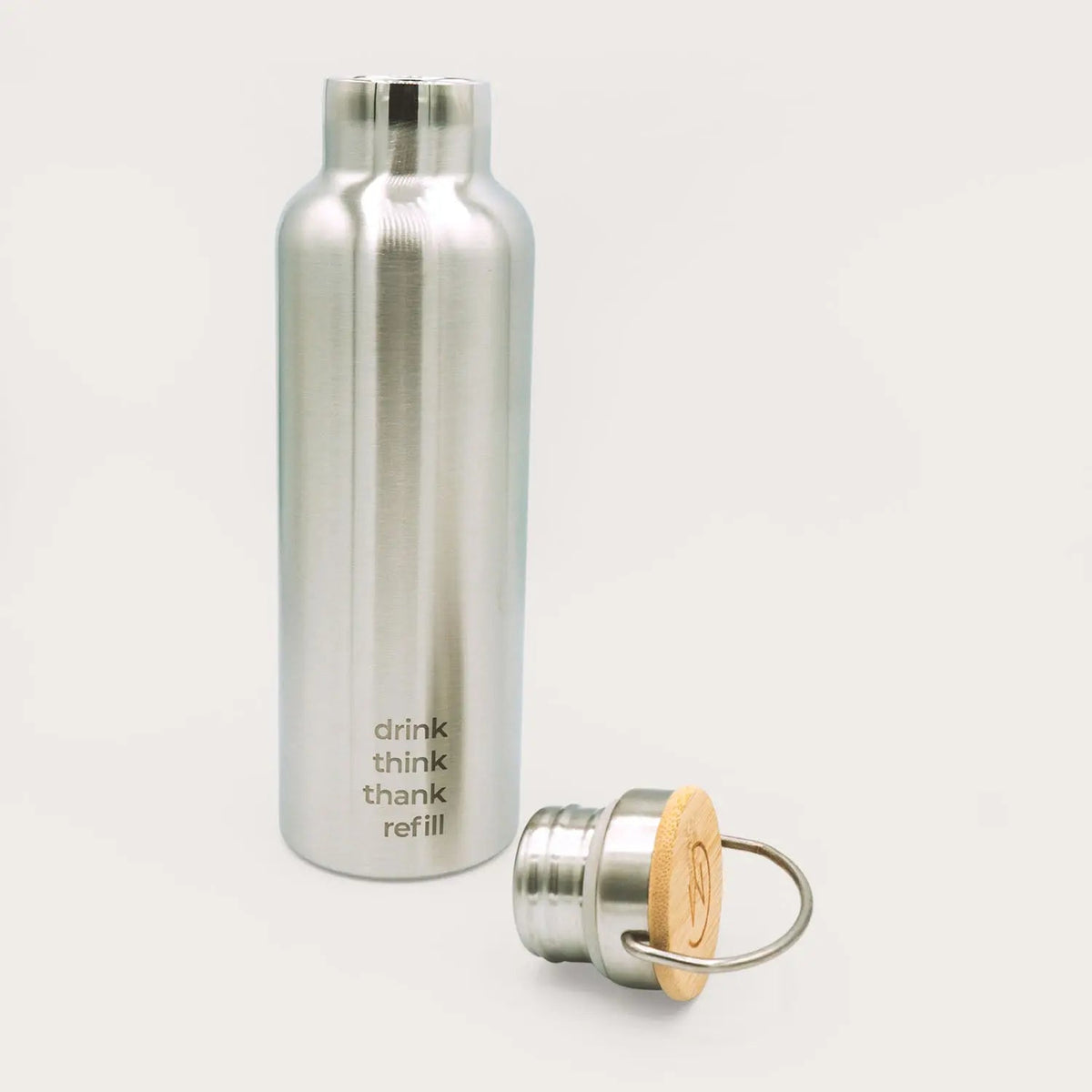 Borraccia termica acciaio e bambù, 500/750 ml